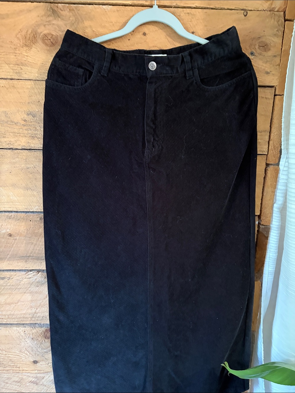St. John's Bay Black Corduroy Maxi Skirt